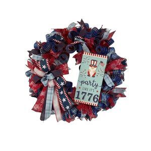 4th of July Door Wreath - Patriotic Independence Day Decor